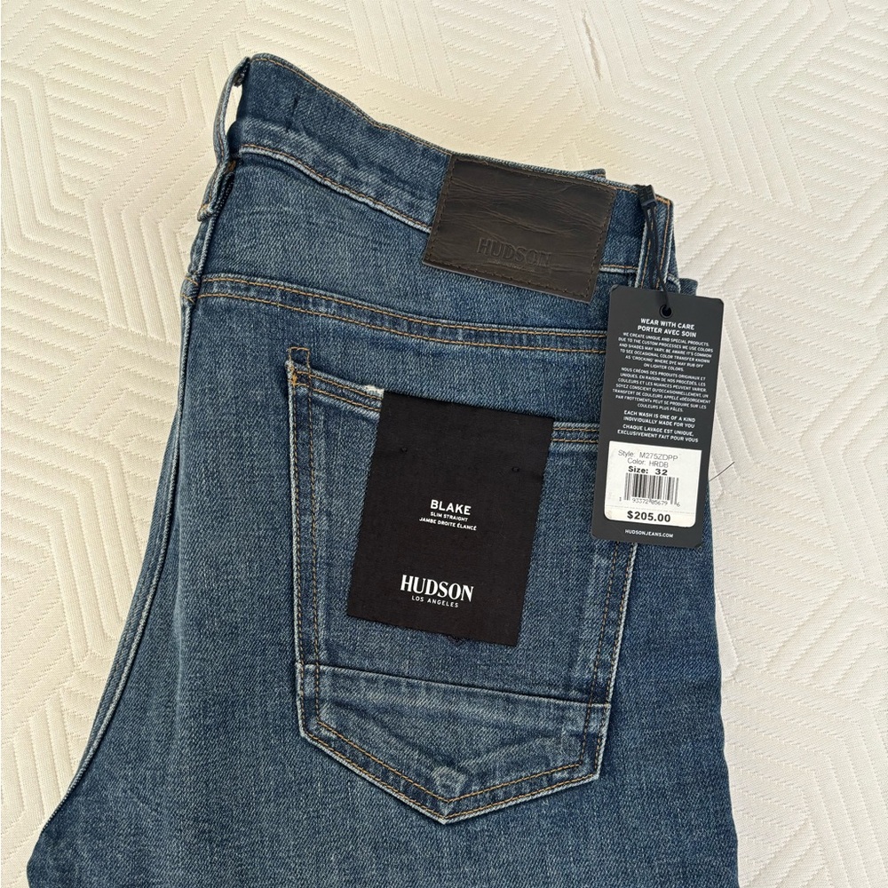 NWT Hudson men’s Blake jeans 32